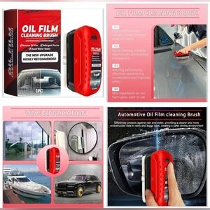 🍎New Automotive Oil Film Cleaning Brush Reusable Glass Surfaces Multifunctional